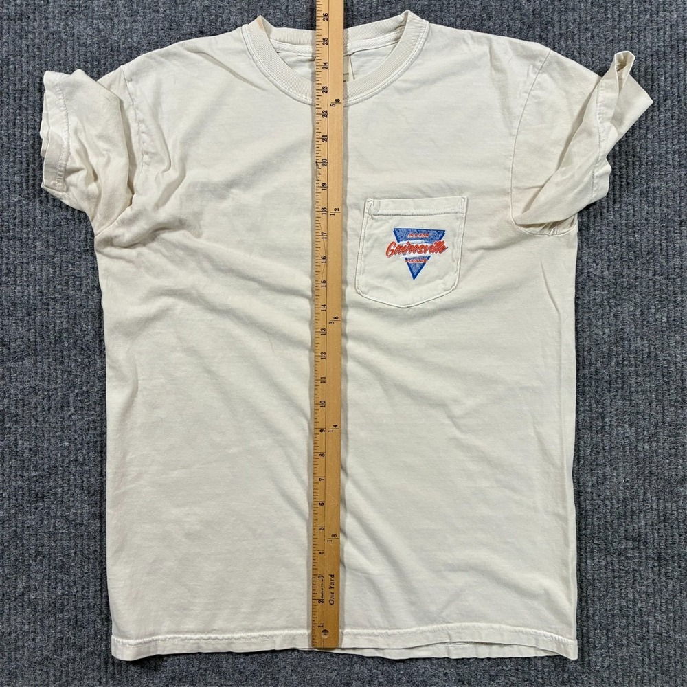 Comfort Colors Gainesville Florida Pocket T Shirt Mens Medium Beige Graphic Tee - Picture 4 of 11